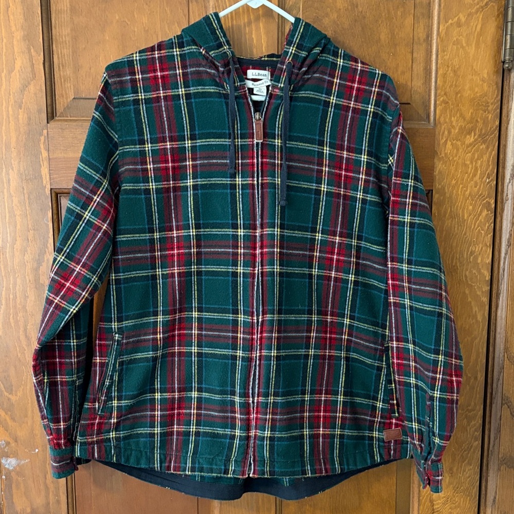 L. L. Bean Scotch Plaid Relaxed Fit Hoodie